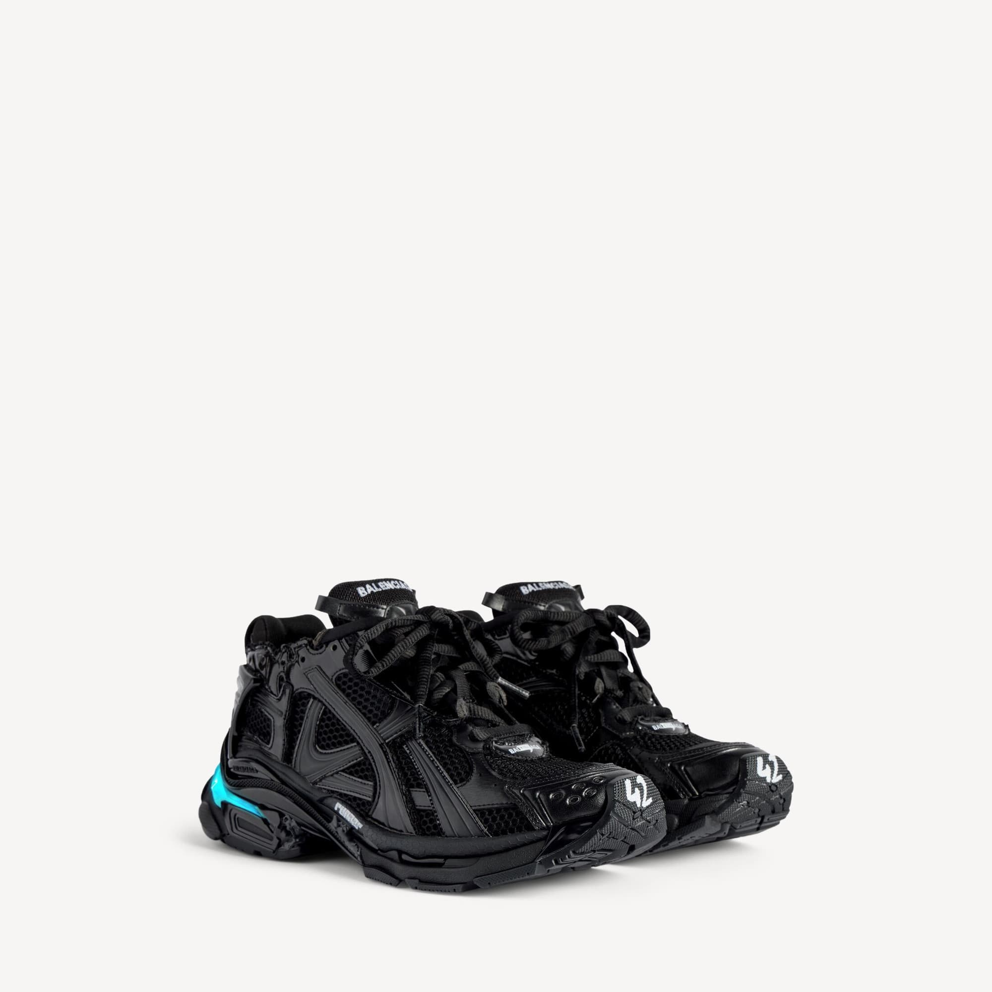 BALENCIAGA RUNNER LED SNEAKER IN BLACK