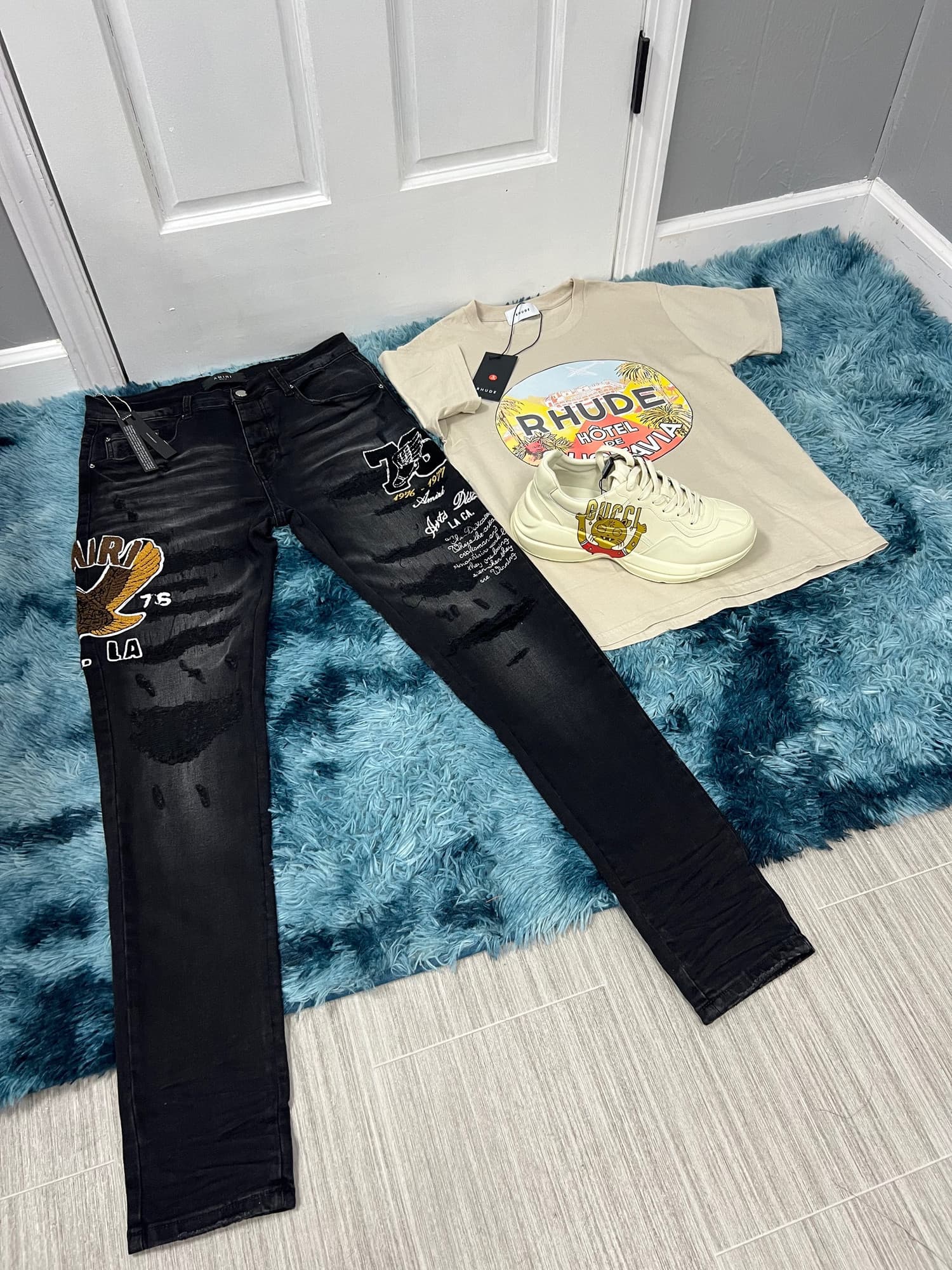 3pc Amiri, Rhude and Gucci Set