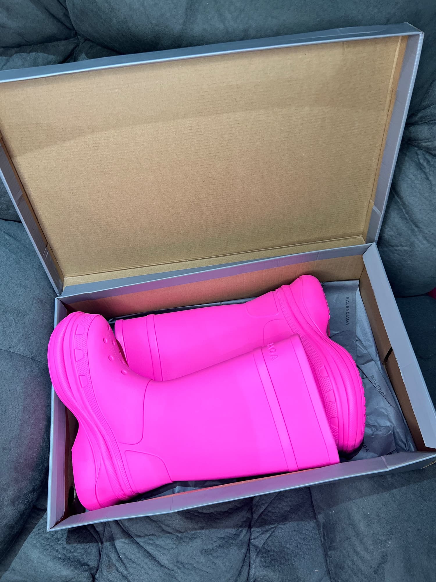 BALENCIAGA CROC BOOTS