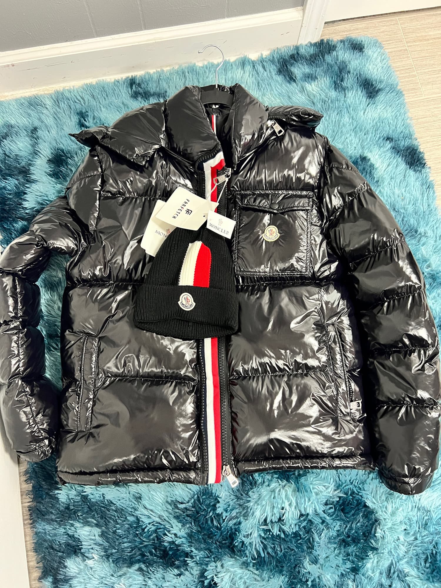 Moncler coat and hat
