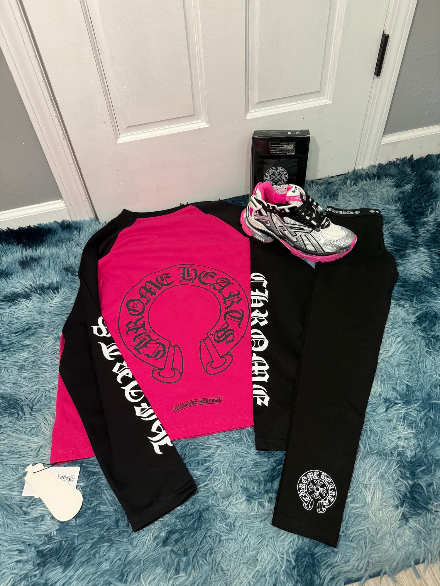 Chromeheart and balenciaga set